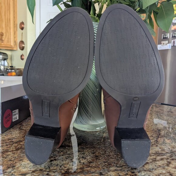 Giani Bernini Rozario Cognac Leather Tall Knee-High Boots - Size 11W, Wide C - Picture 4 of 7